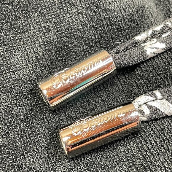 Apple Bottoms Black Silver Terry Hoodie Swim Coverup   SZ XL C101637 - Picture 5 of 9